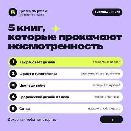 Превью шаблона «Пост-подборка для Telegram-канала «5 книг»»